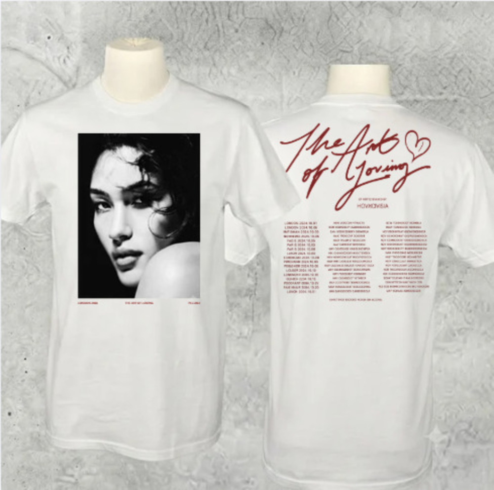 Olivia Dean The Art of Loving Tour 2026 Photo Graphic Red Script T-Shirt